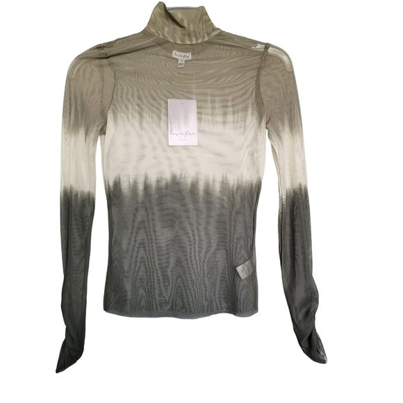Love Fire Long Sleeve Sheer Top. Size SP - Picture 1 of 6